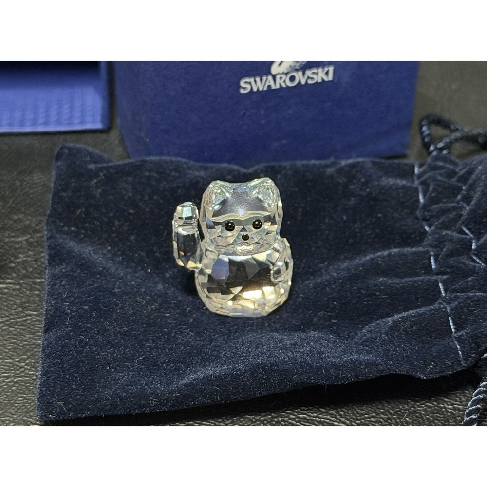 Swarovski Crystal Lucky Cat Japanese 1071038 MIB with Certificate